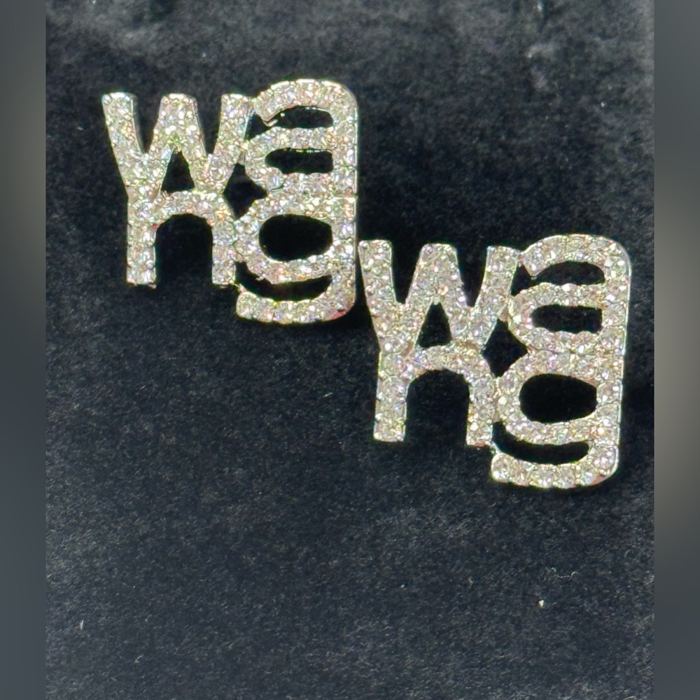 Fashion Jewelry Silver Glitter Earrings